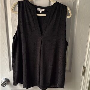 Beacon Black Sleeveless Relaxed Blouse